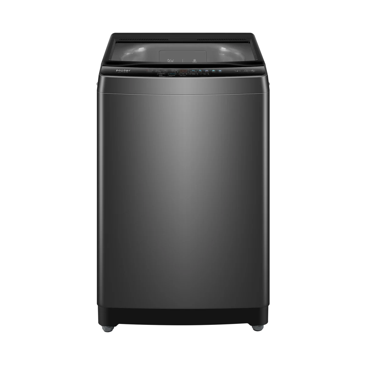 Haier 14kg Top-Load Washing Machine - Black Silk Steel