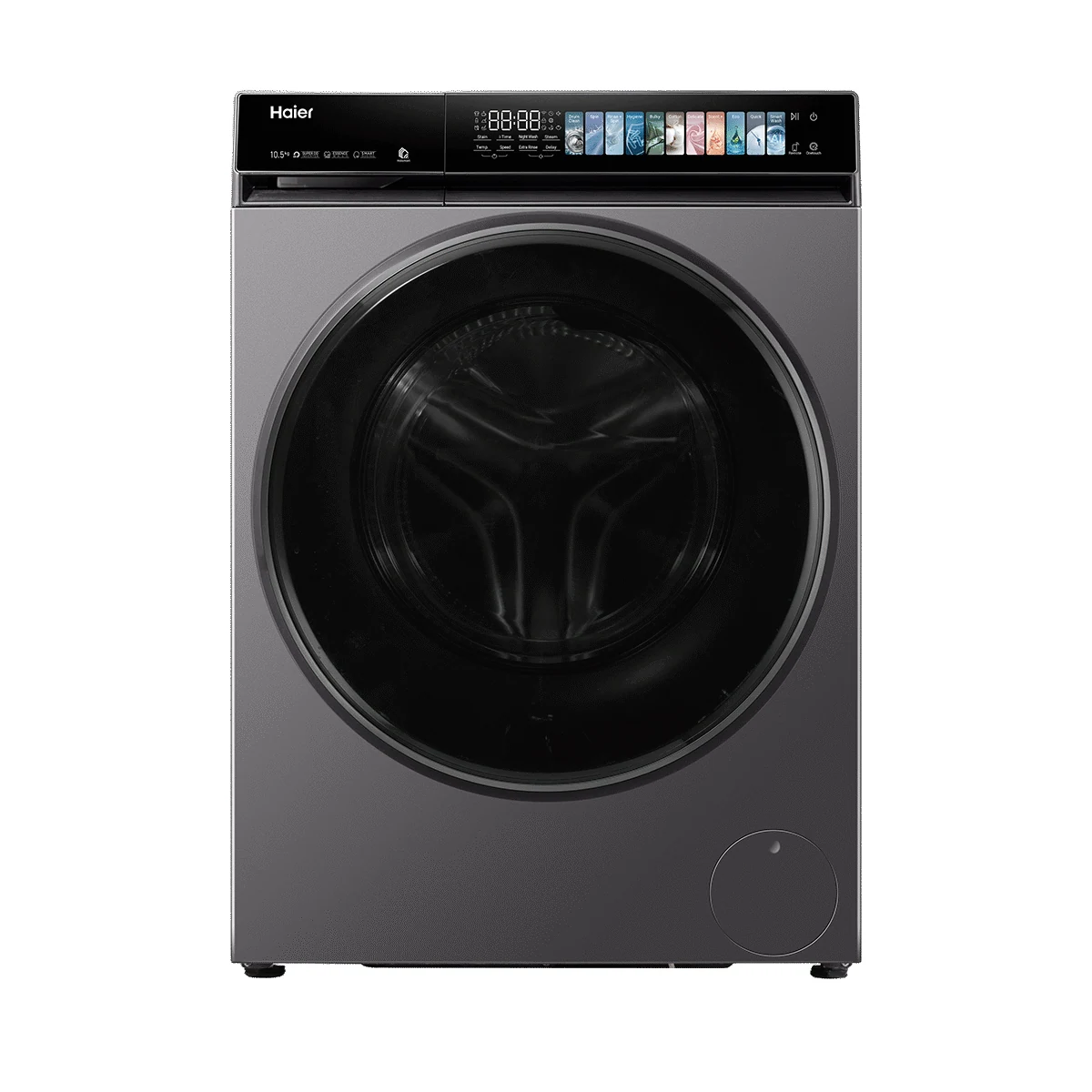 Haier 10.5kg Front-Load Washing Machine - Jade Ink Silver view 1