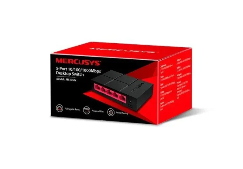 Mercusys Net-Mer-Ms105g 5-Port 10/100/1000mbp