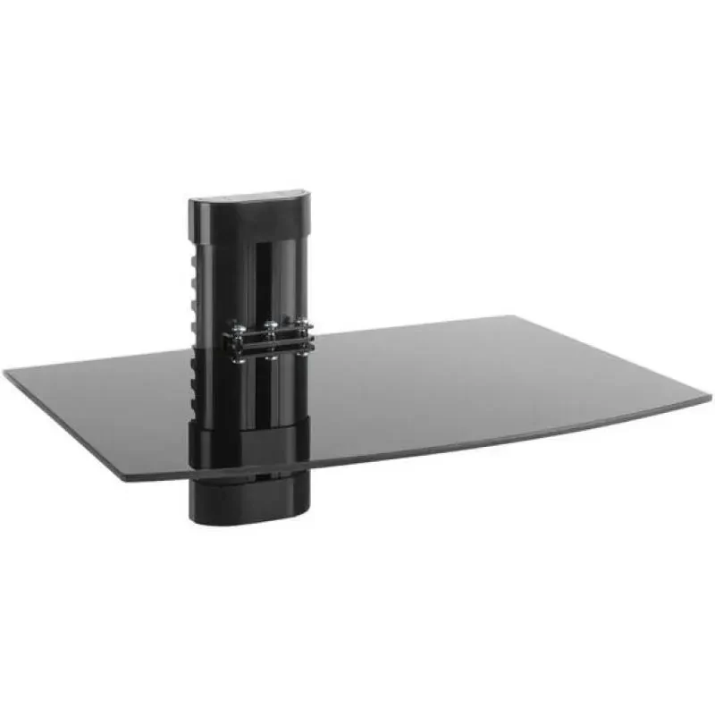 Volkano Vk-4028-Bk Steel/S Single Glass Shelf Unit view 1