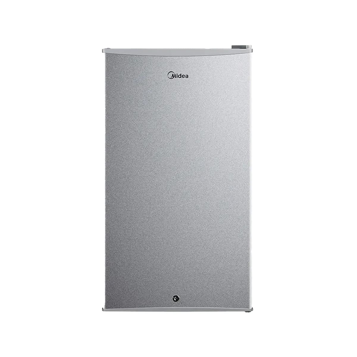 Midea HS-121LN 93L Single Door Bar Fridge - Silver with Lock