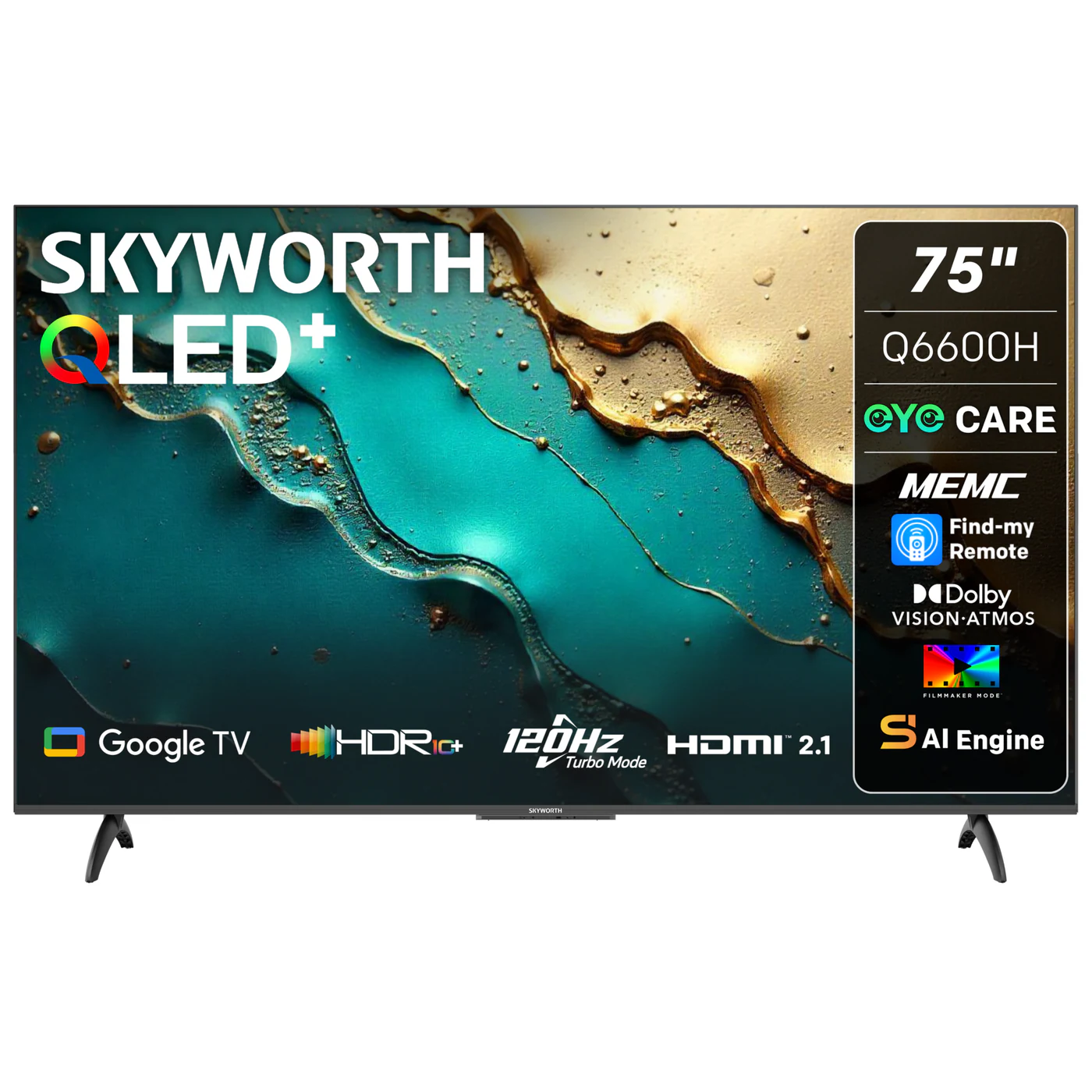 Skyworth 75-Inch Qled Google TV 120hz