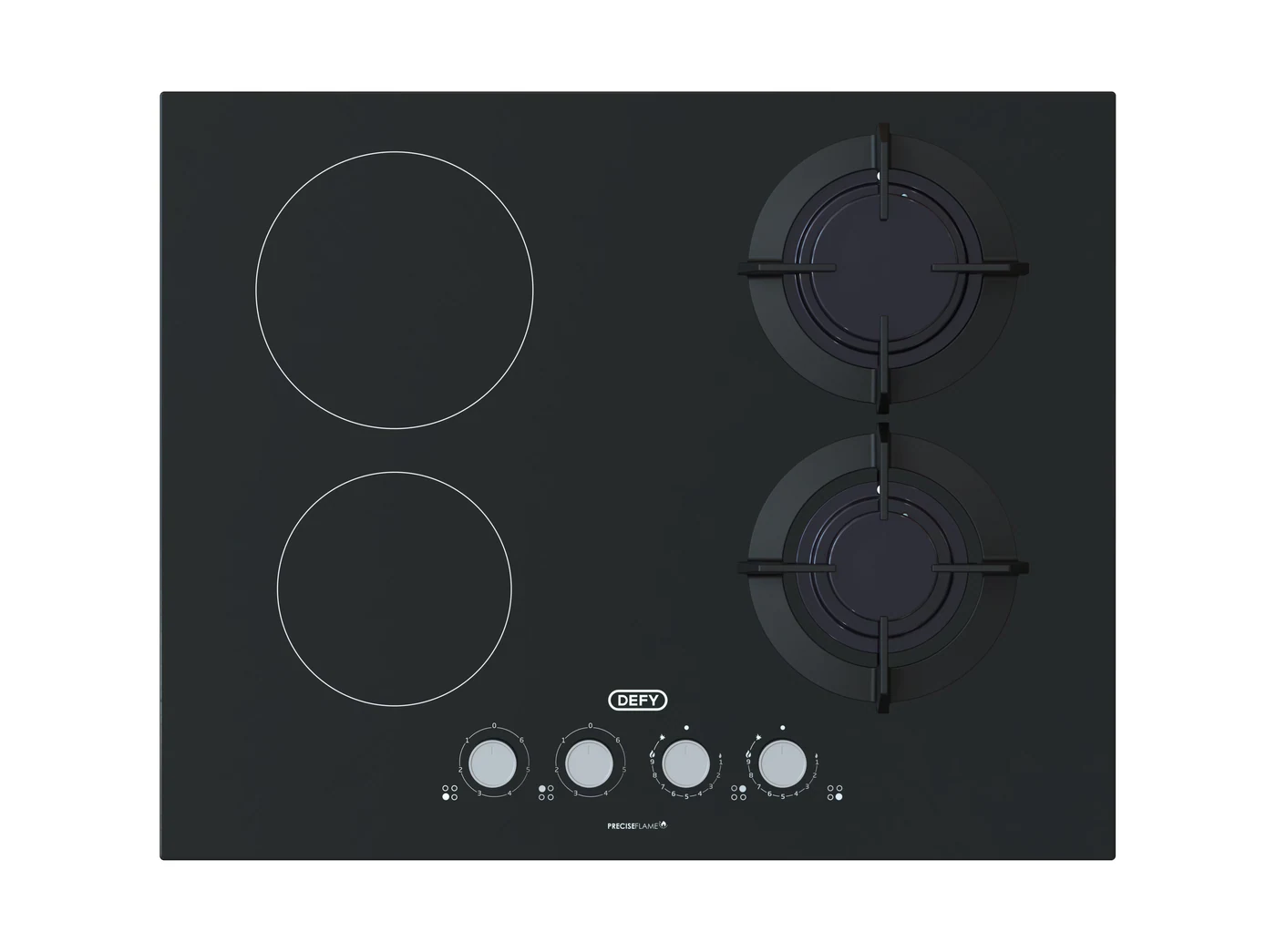 Defy Dhg606 2gas /2electric Hybrid Hob
