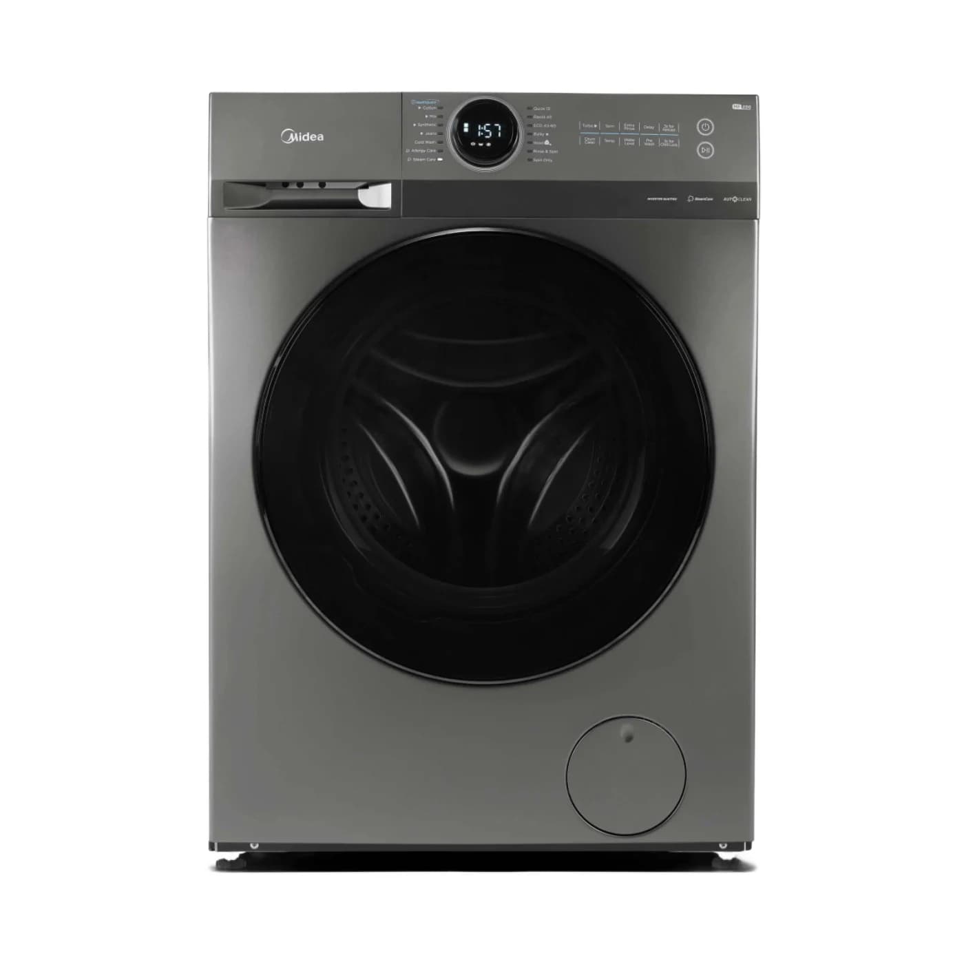 Midea MF200W100WB-T 10kg 1400rpm Wi-Fi Inverter Front Loader with Steam - Titanium