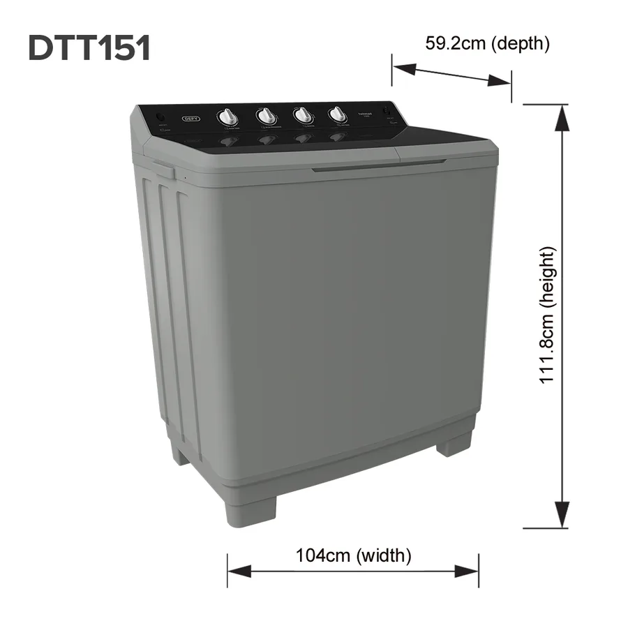 Defy Dtt151 1500 M Twin Tub view 3