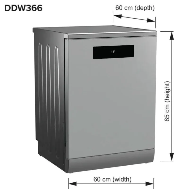 Defy Ddw366 15ps Corner Wash Dishwasher view 5