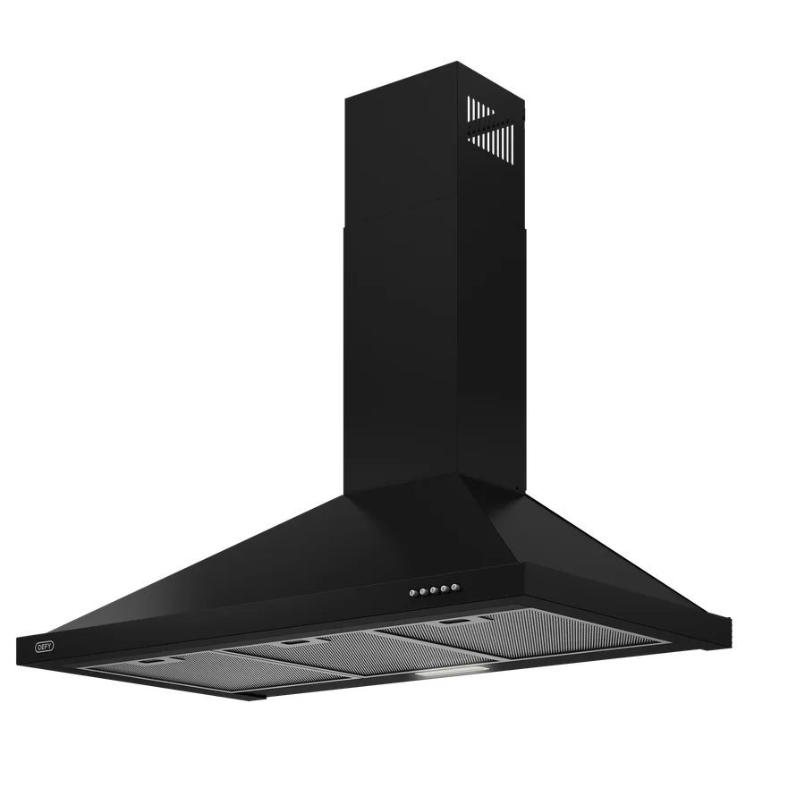 Defy Dch90cb 90cm Black Chimney Hood view 2