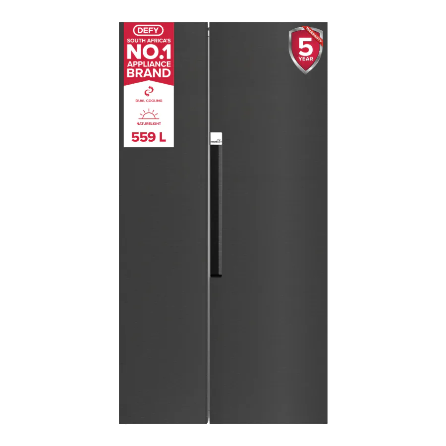 Defy Dff636 91cm Dark Inox Sbs Fridge Freezer view 5