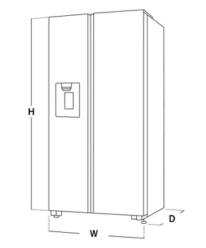 Samsung Rf49a5202b1 470l French Door Fridge Freez view 3