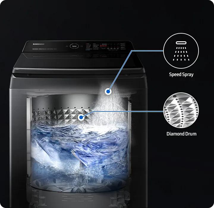 Samsung Wa14cg5745bdfa 14kg Top Loader Wm view 2