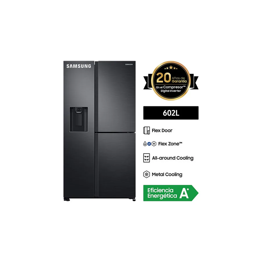 Samsung Rs65r5691b4 617l 3d Sbs Fridge Freezer Blk view 4