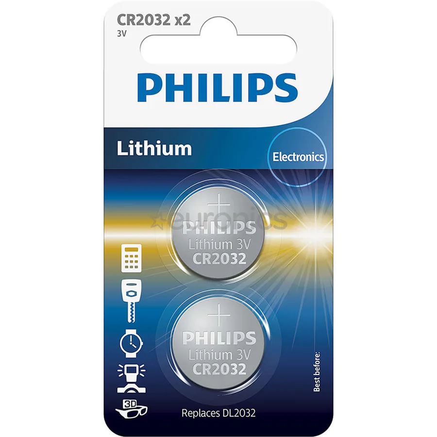 Philips Cr2032 Lithium Coin Battery