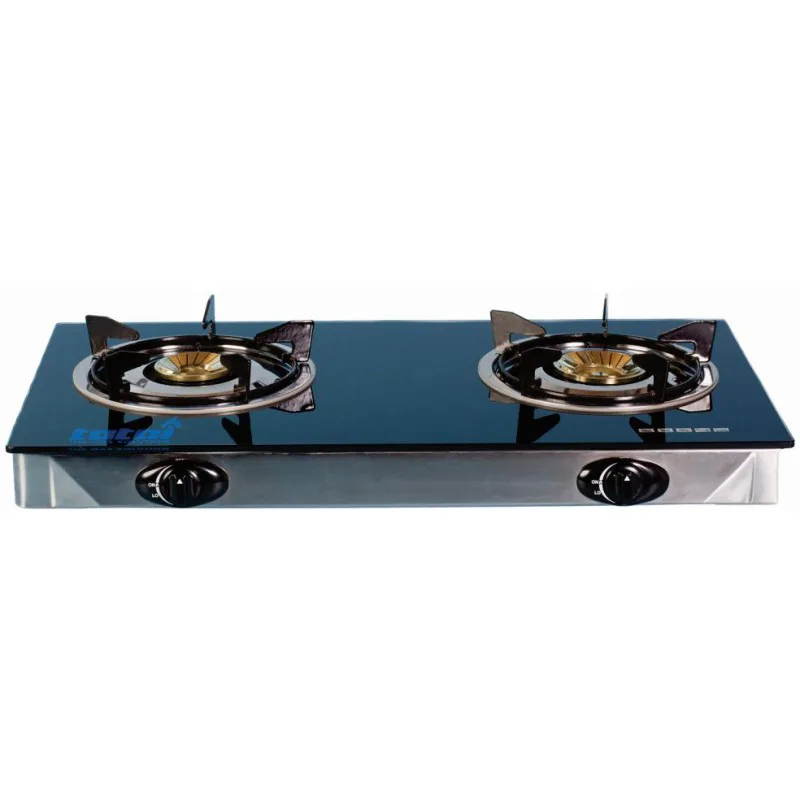 Totai 26/013a 2 Burner Black Glass Tabletop Gas view 4