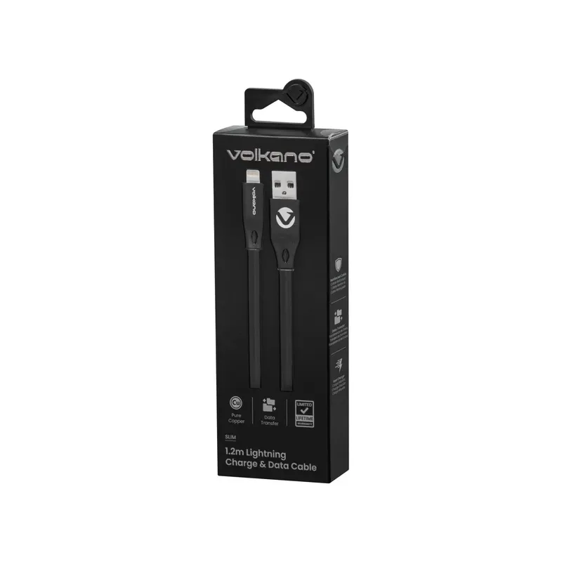 Volkano Vk-20084-Bk Slim Series Lighting Cable 1.2 view 4