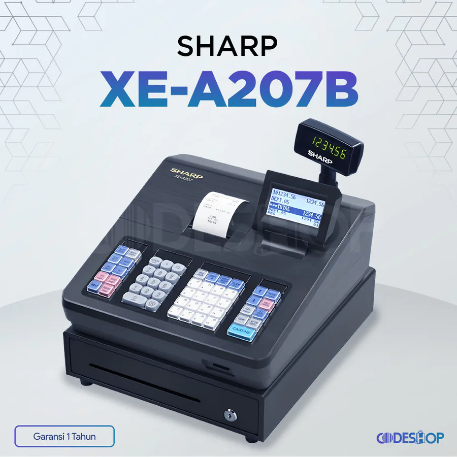 Sharp Xe-A207b Cash Register view 2