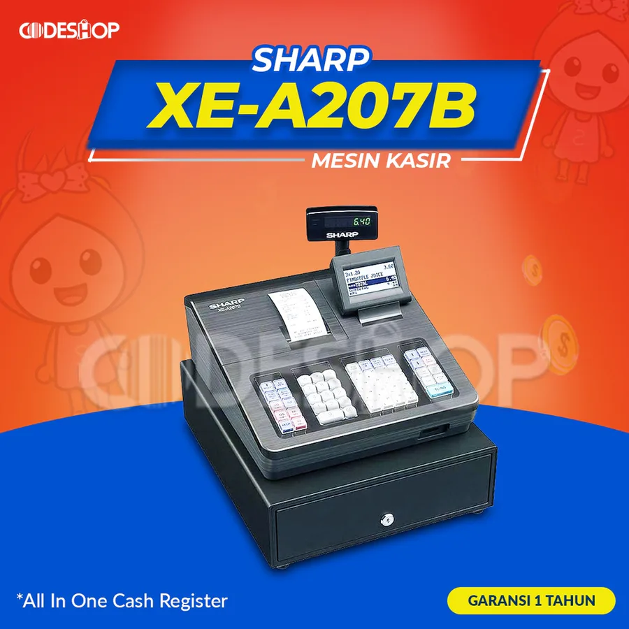 Sharp Xe-A207b Cash Register view 7