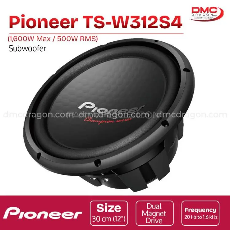 Pioneer Ts-W312s4 12" 1600w  Subwoofer view 5