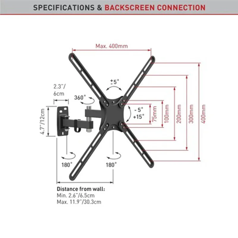 Barkan E3423 13"-60" Full Motion Bracket view 8