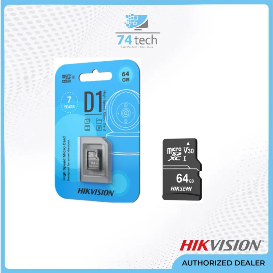 Hikvision 64gb Micro Sd + Adapter view 2