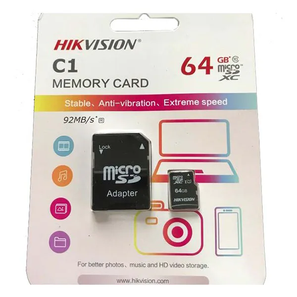 Hikvision 64gb Micro Sd + Adapter view 5