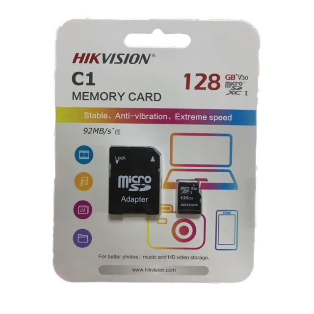 Hikvision 128gb Micro Sd + Adapter view 3