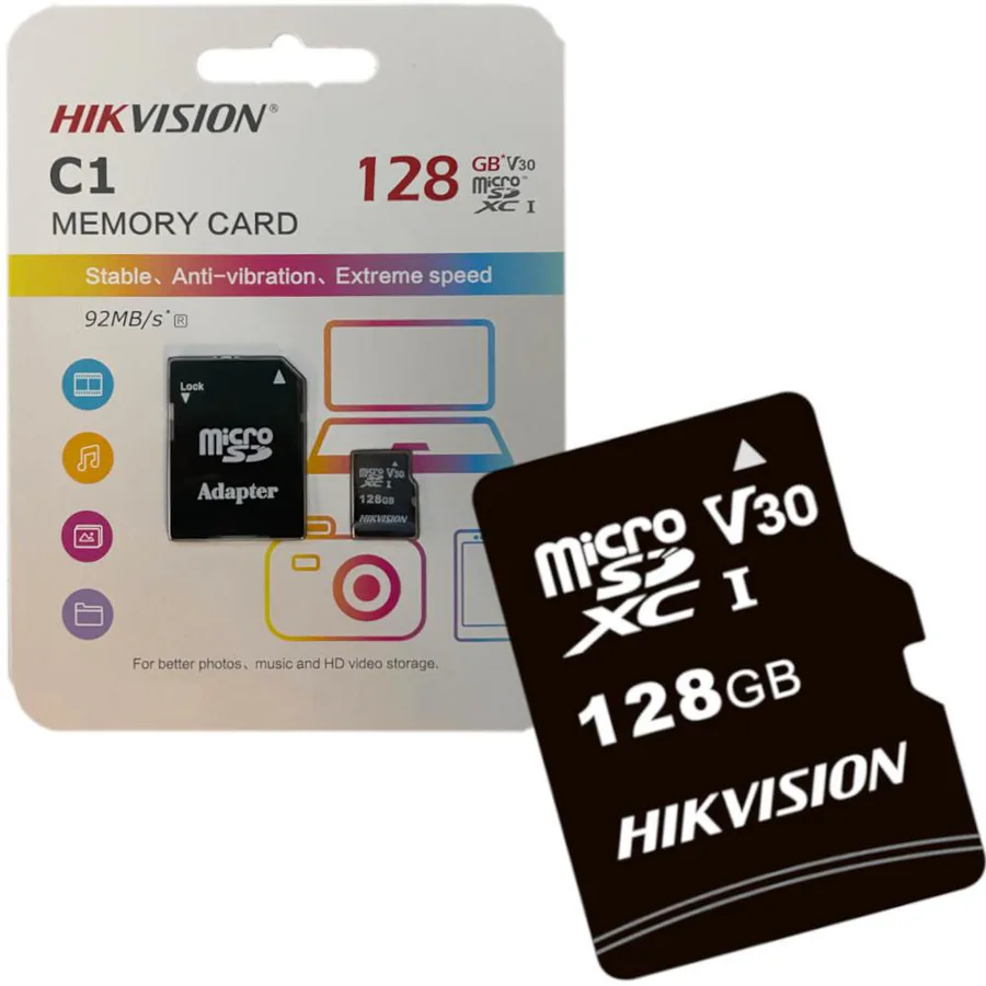 Hikvision 128gb Micro Sd + Adapter view 6