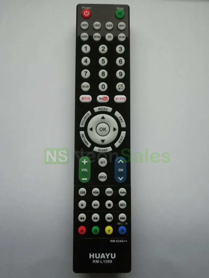 Huayu Rm-L1599 9rm-034d++) Universal Remote