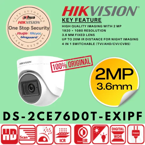 Hik Vision Turbo HD Ds-2ce76d0t-Exipf 2mp Indoor C