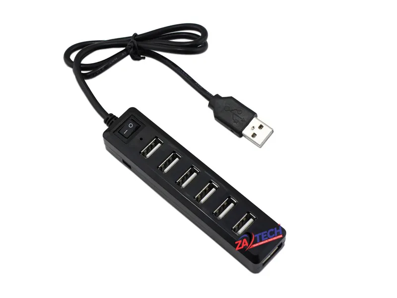 Za Tech Za-7ph2.0 7 Port USB Hub 2.0 480mbps