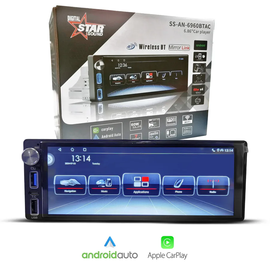 Starsound Ss-An-6960btac 6.8" Single Din Radio view 3