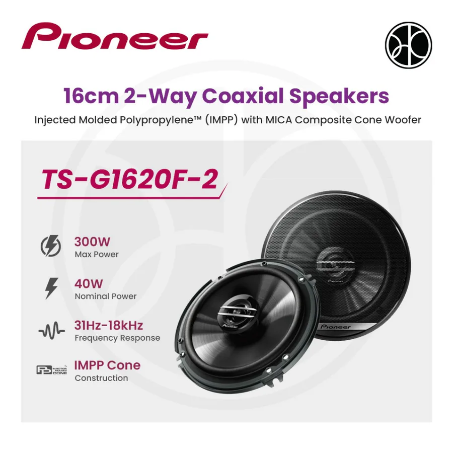 Pioneer Ts-G1620f-2 6" 300w 2way Speaker view 6