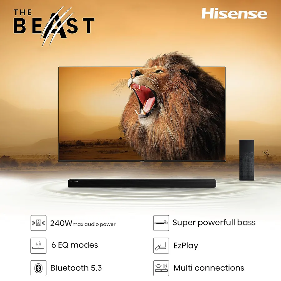 Hisense Hs2100 2.1 240w Soundbar view 6