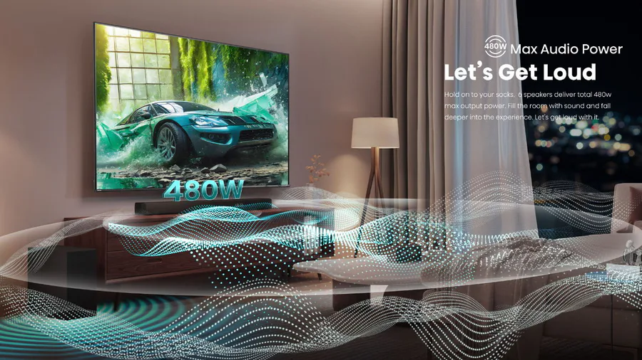 Hisense Hs3100 3.1 480w Soundbar view 2