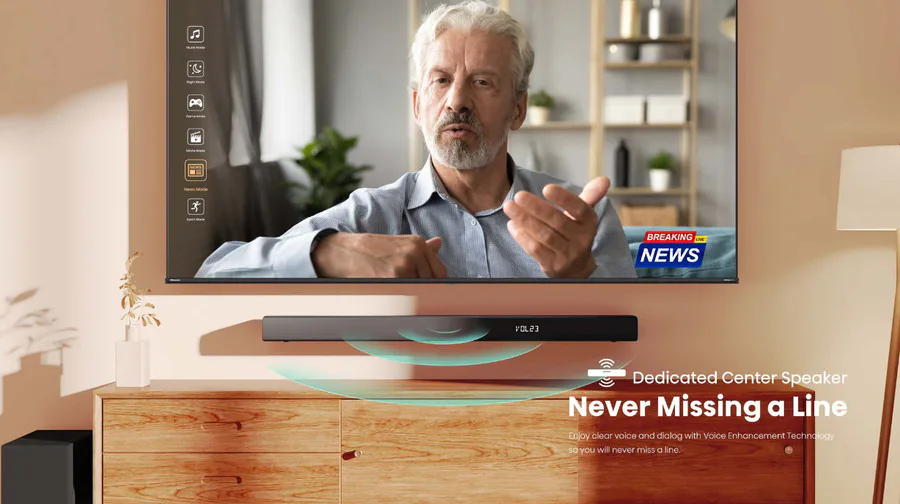 Hisense Hs3100 3.1 480w Soundbar view 5