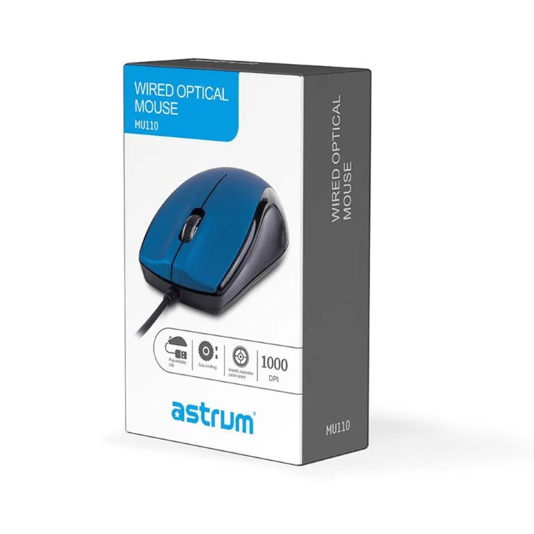 Astrum Mu110 Mouse USB Bk/Grey