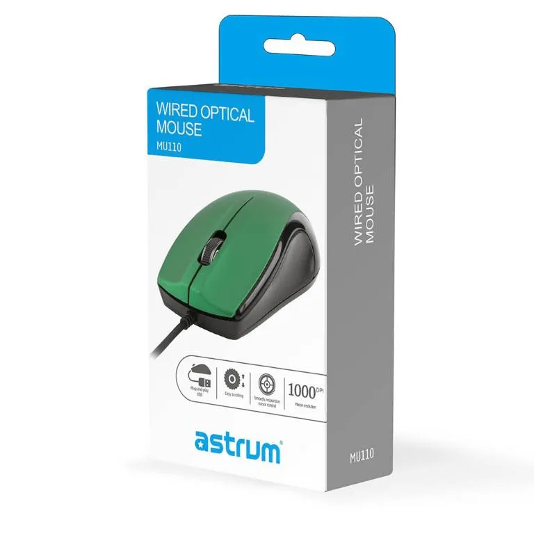 Astrum Mu110 Mouse USB Bk/Grey view 2
