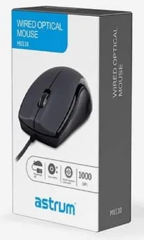 Astrum Mu110 Mouse USB Optical Bk/Bl view 4