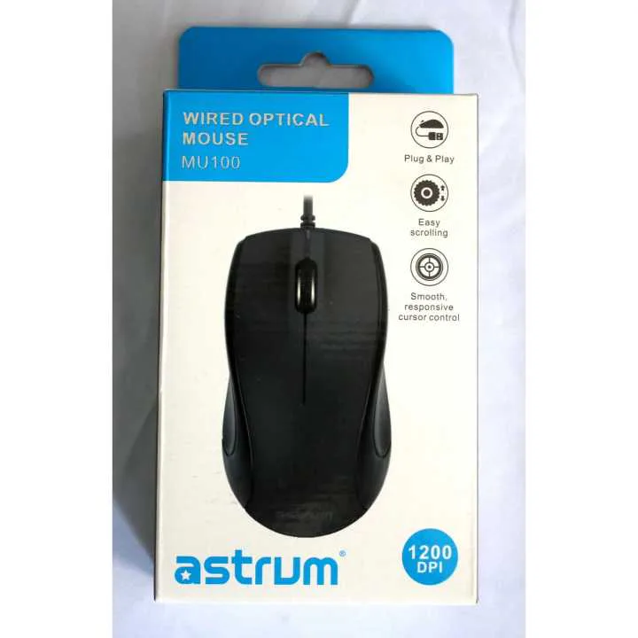 Astrum Mu100 Mouse USB Optical Black view 2