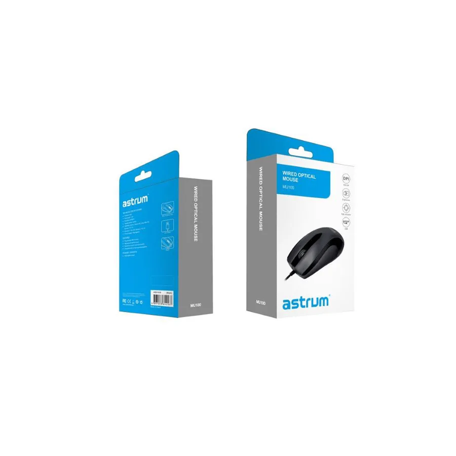Astrum Mu100 Mouse USB Optical Black view 5