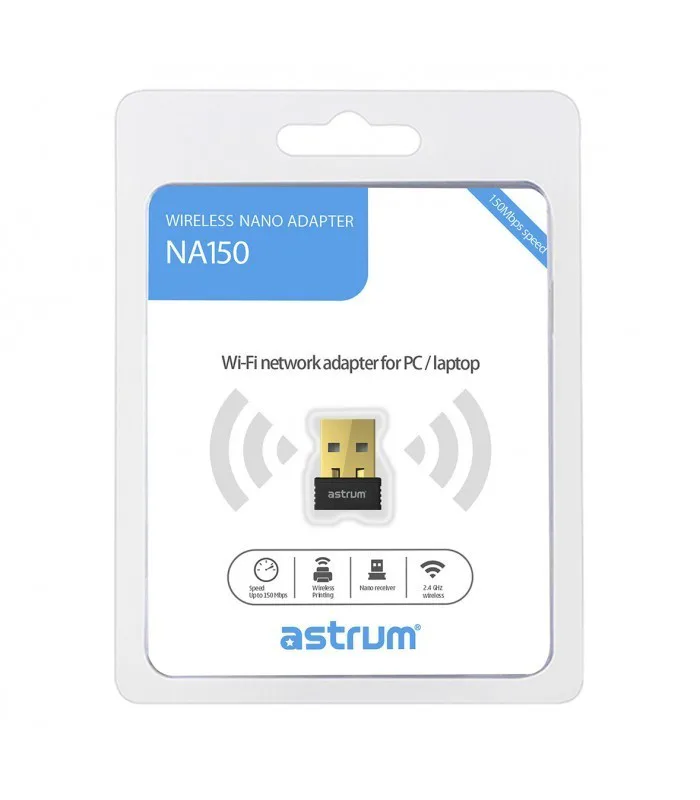 Astrum Na150 Wireless Adapter 150mbps Nano Black view 3