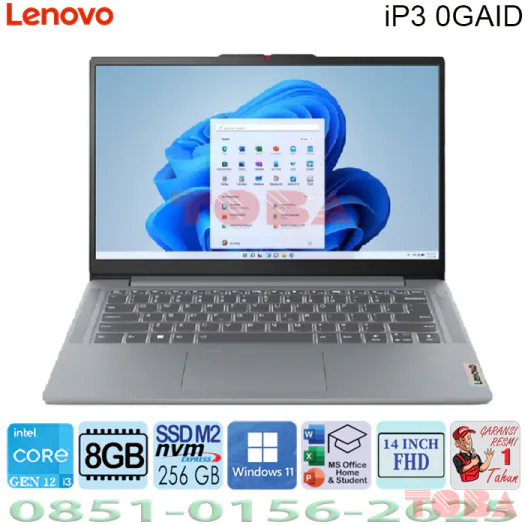 Lenovo Ip3 I3 8gb/256gb+1tb Win 11 Notebook view 4