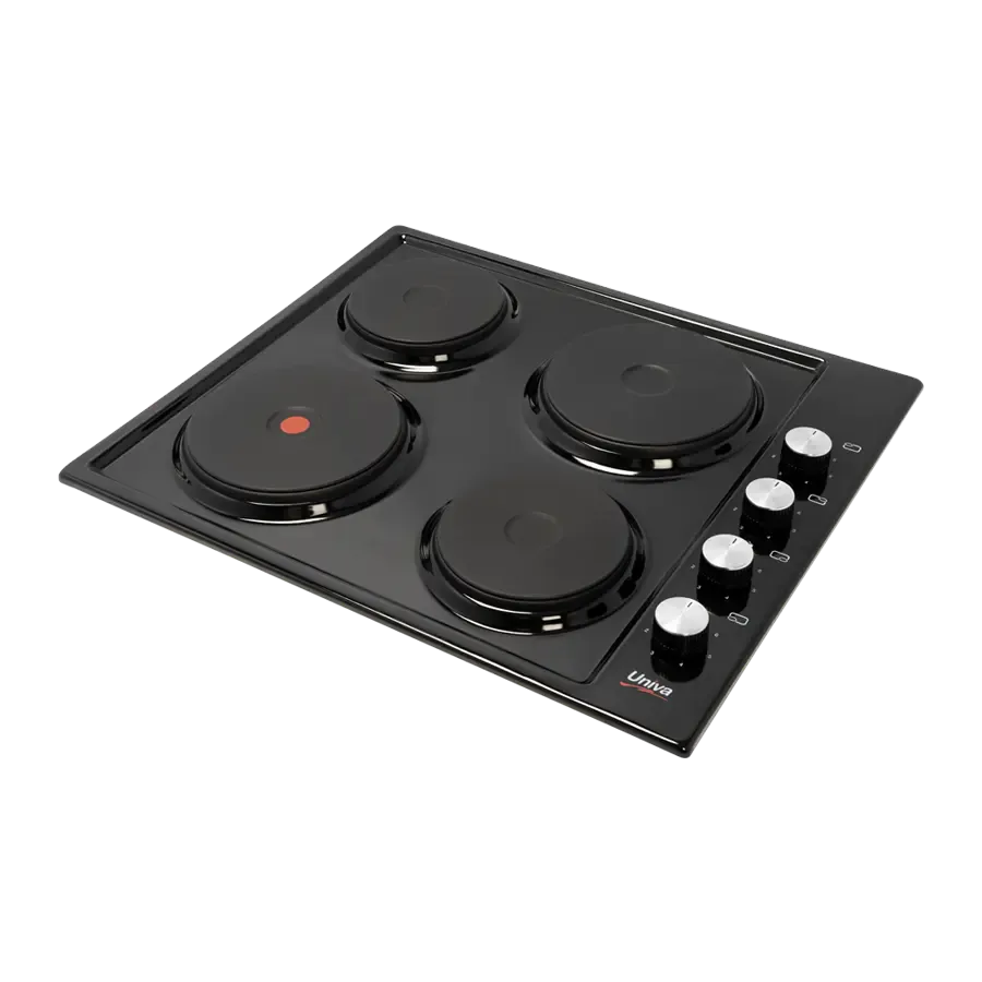 Univa U156b 4plt 600 Solid Hob Black view 4