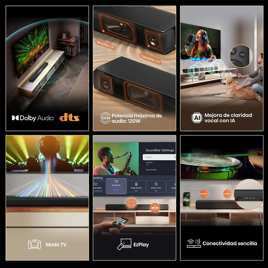 Hisense Hs1000 120w Soundbar view 6
