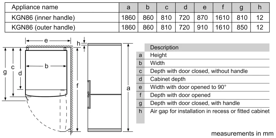 Bosch Kgn86ci30z Fridge Freezer