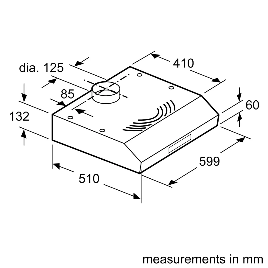 Bosch  Dhu635hza 60cm Cooker Hood view 4