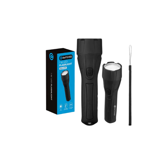 Switched Swd-50021-Bk 65 Lumen Flashlight Black