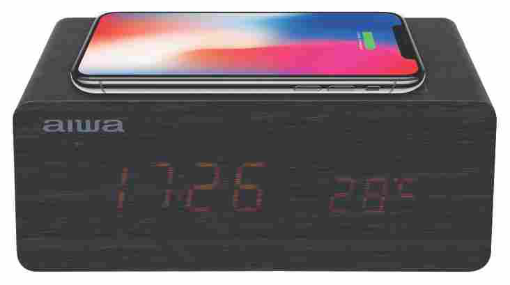 Aiwa Clock Radio with Wireless Charging - ACR-2018