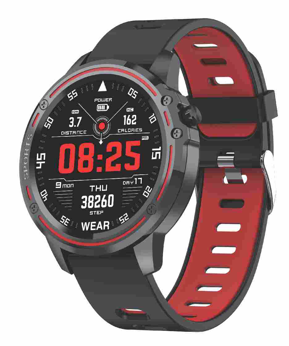 Aiwa Round Smart Watch Red - ASMR-880AR